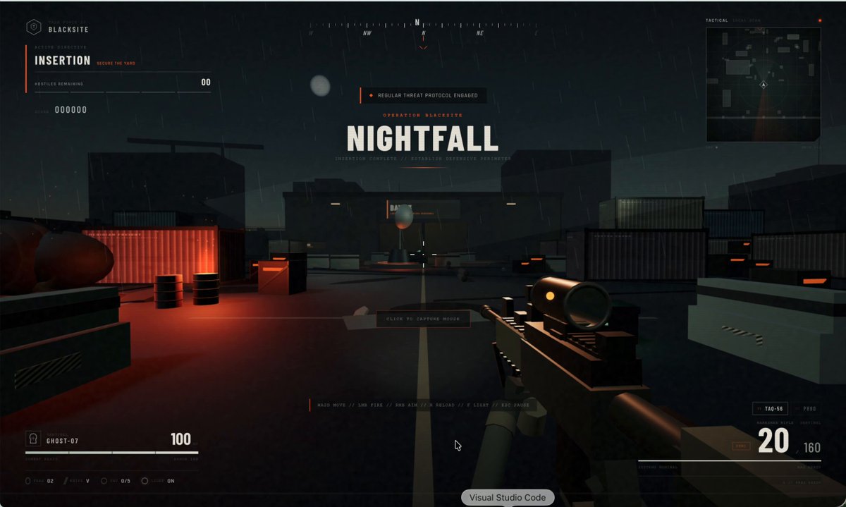 First-person shooter game built in Three.js