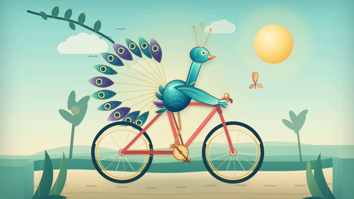 Peacock test animation generated with DeepSeek