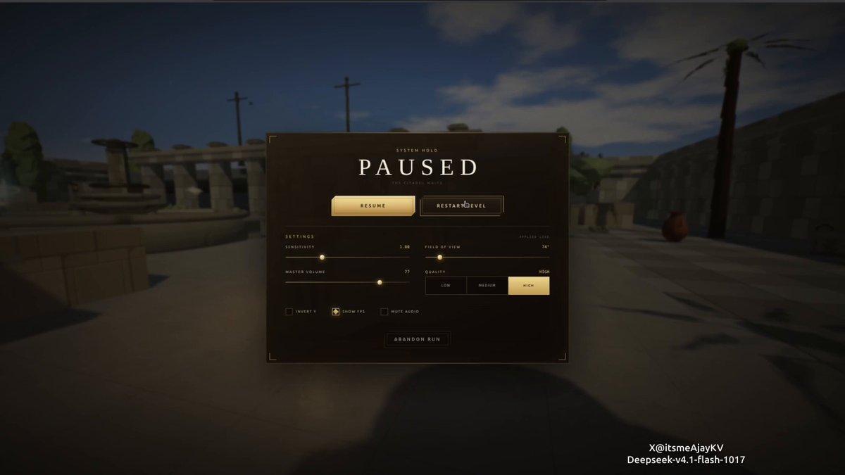 Code-generated FPS game built with DeepSeek
