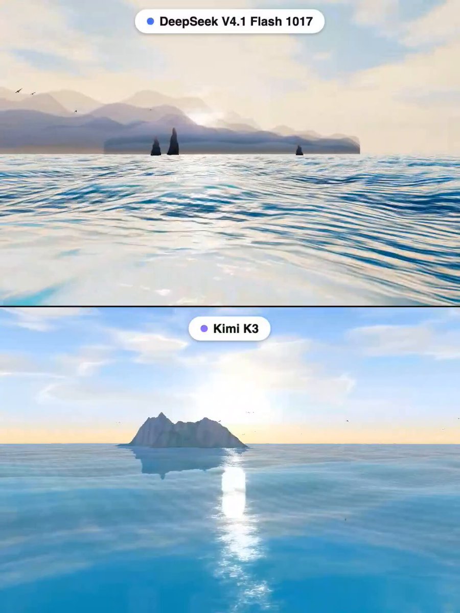 Whale breach generation test comparing AI models