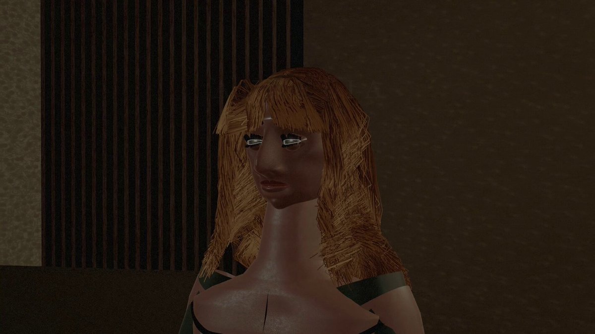Procedural rendering of a woman in 3D