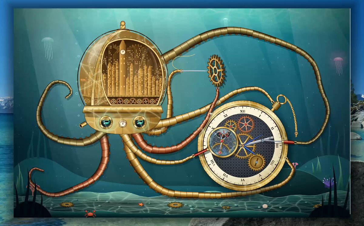 Detailed octopus SVG animation