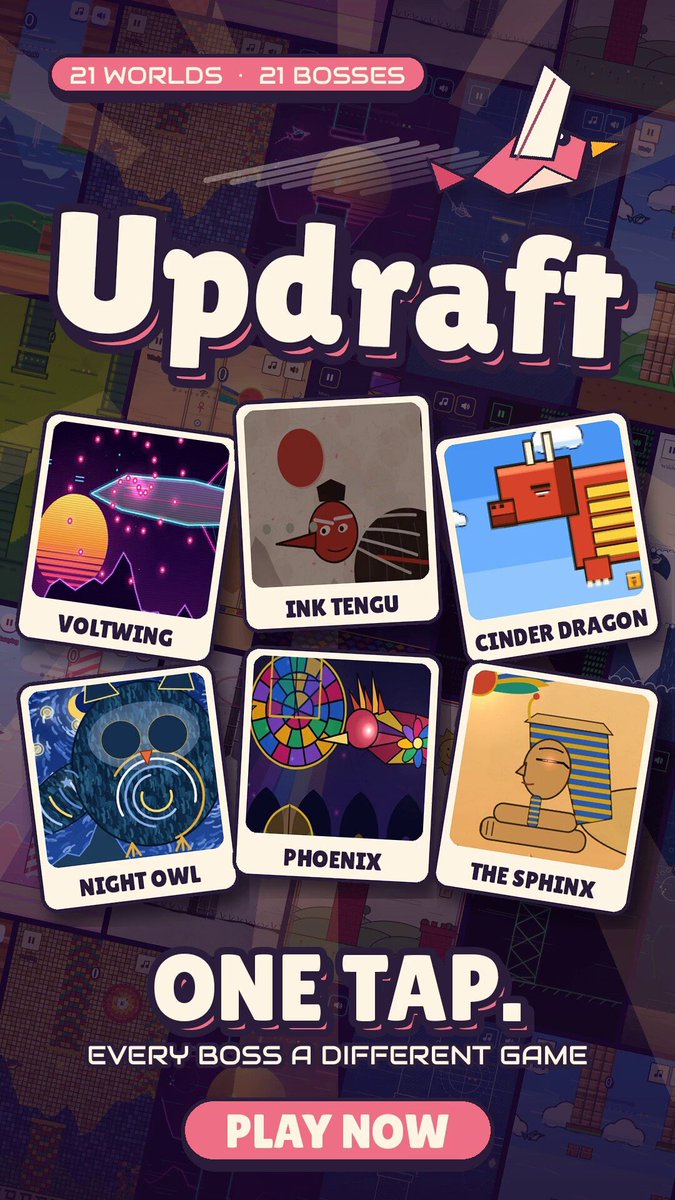 3D game preview with 21 worlds and bosses