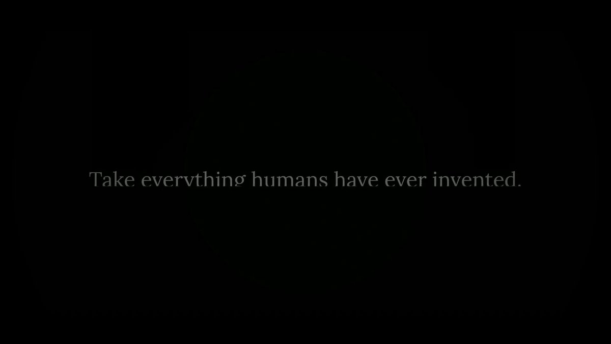 Animated film of human progress into the future