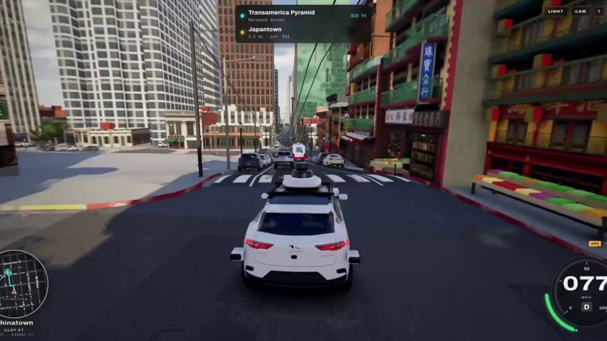 Playable Waymo teleoperator game in Three.js