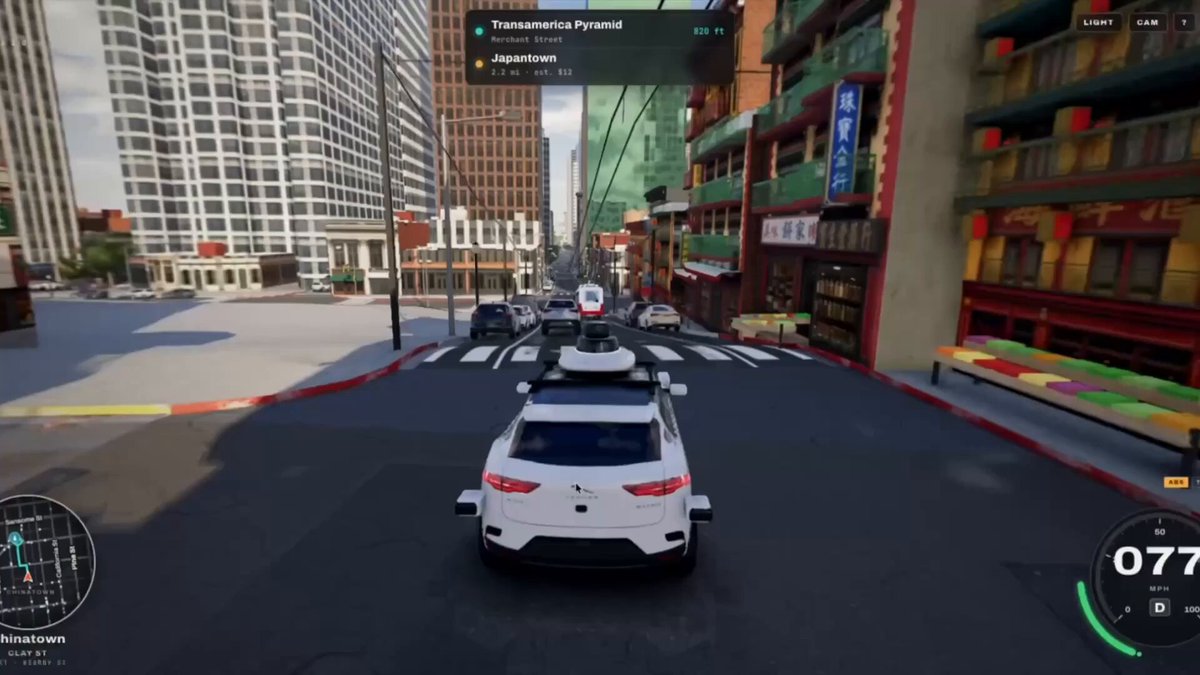 Playable Waymo teleoperator simulation in San Francisco