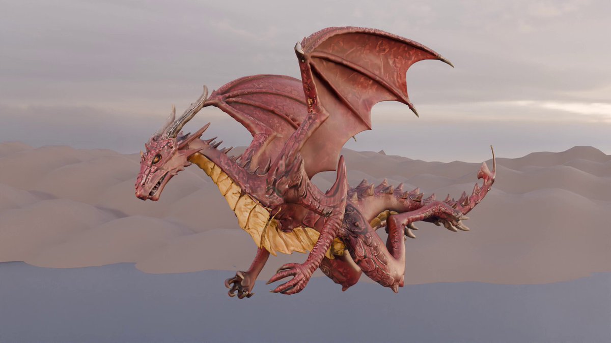 Custom 3D Flying Dragon Asset Test