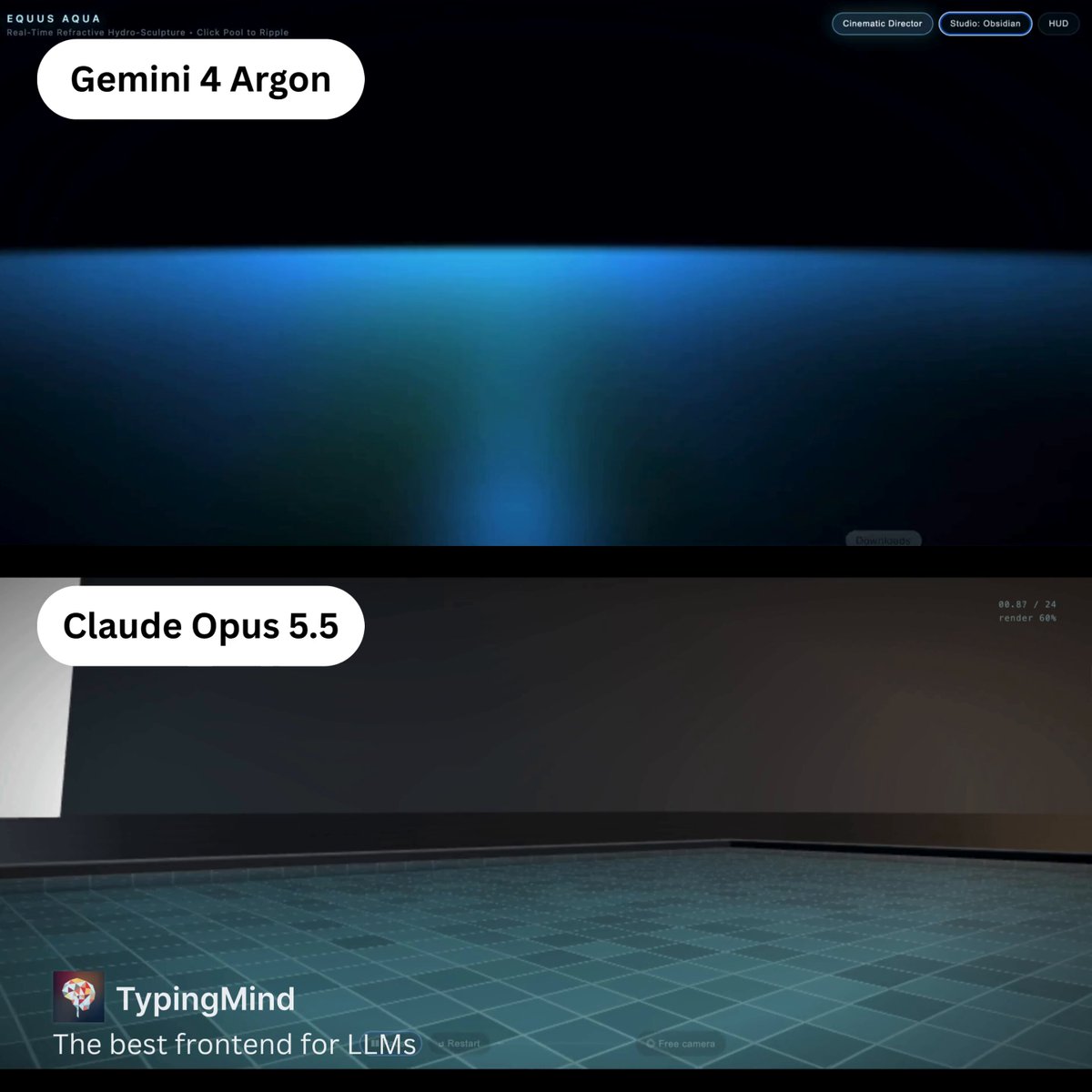 3D liquid horse animation in Three.js