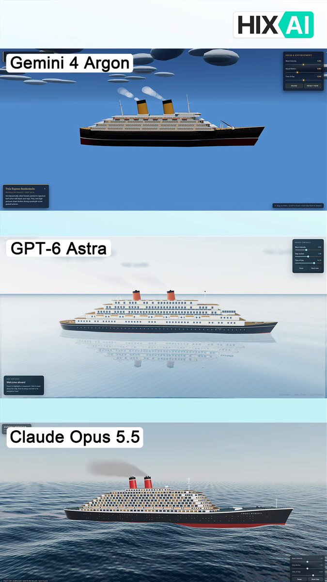 Comparing coding models building a 3D interactive website