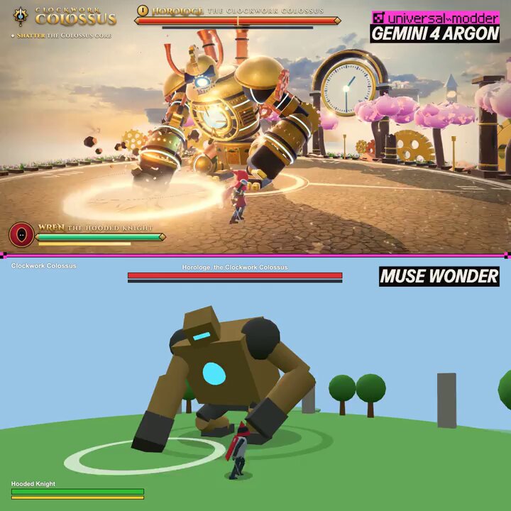 Game development comparison between Gemini Argon and Muse