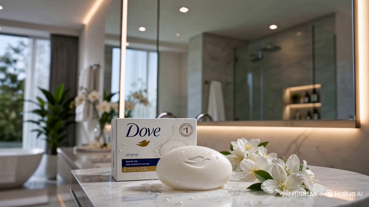 Dove-inspired commercial featuring environmental typography