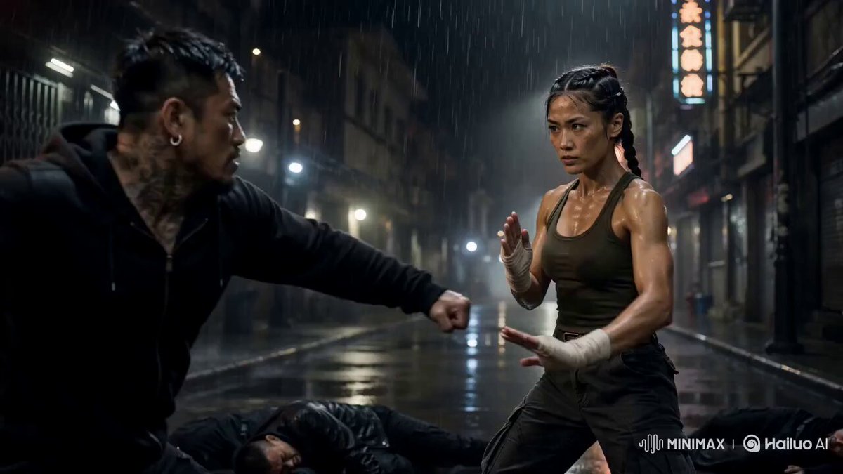 Muay Thai and Tai Chi alley fight scene