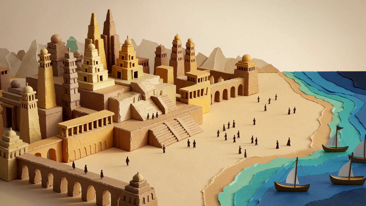 Ancient civilization disappearing beneath the ocean