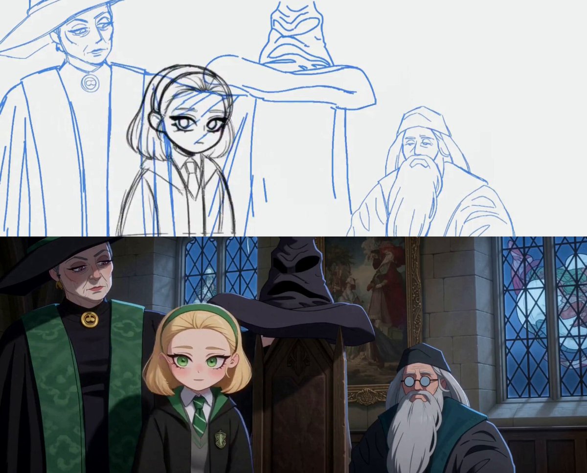 Genderbent Malfoy animation via keyframe completion