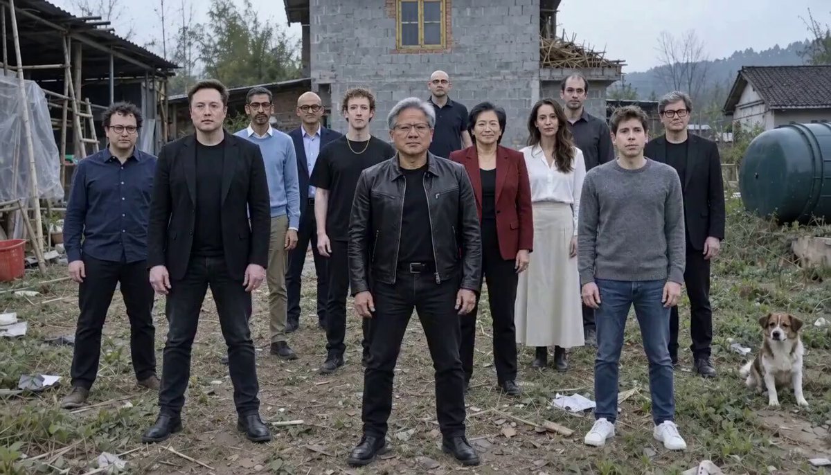 Twelve people dancing with consistent character details
