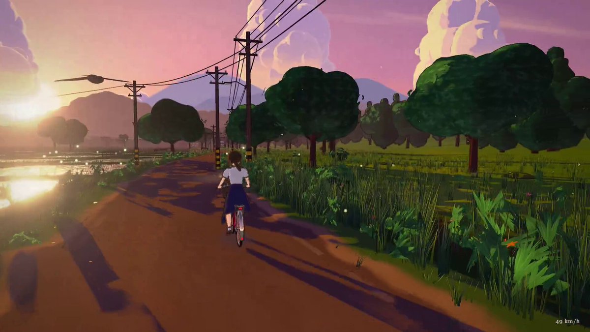 Procedural 3D bike ride in browser