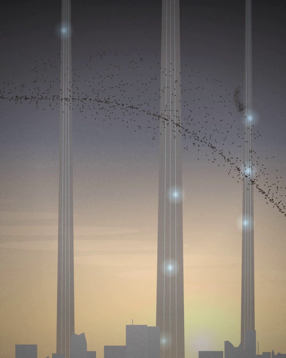 Post-apocalyptic 2076 story animation coded in JavaScript