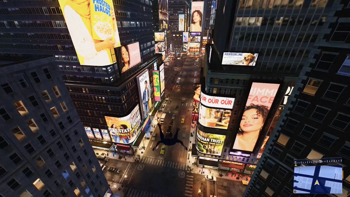 Browser-based night city scene in Three.js