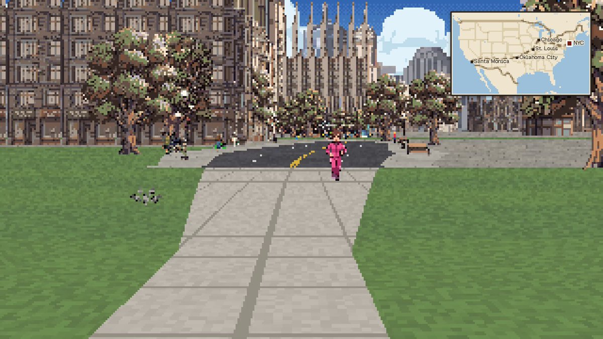 Coast to coast USA route mapped for game