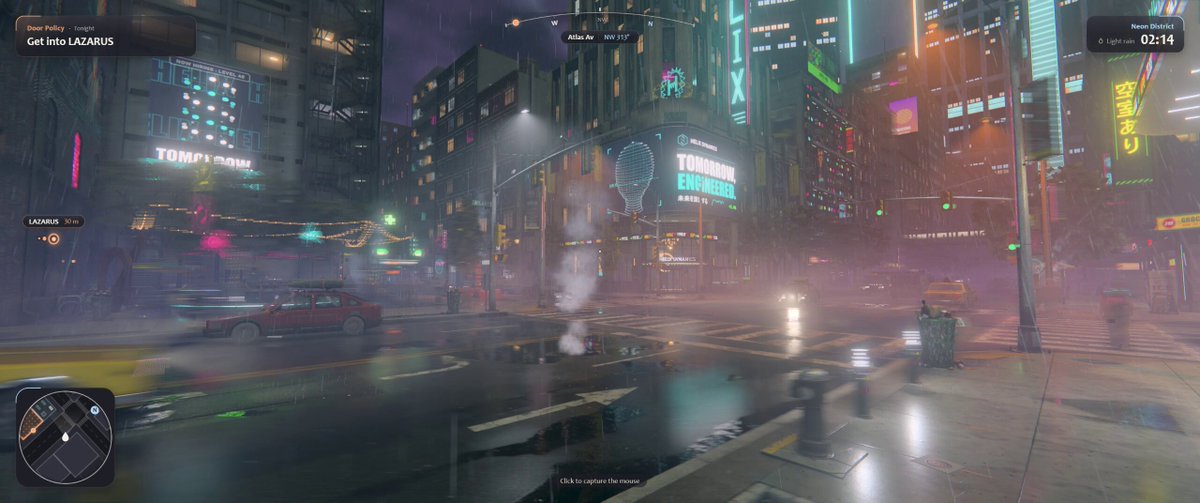 An interactive 3D world with a nightclub