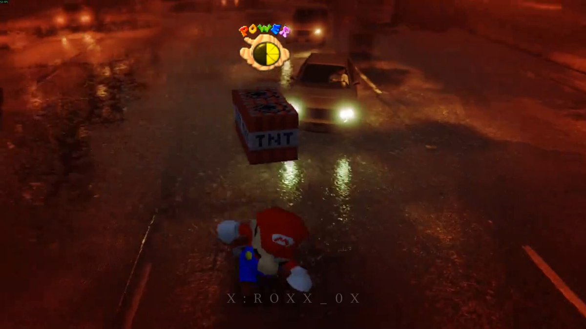 Super Mario 64 running inside GTA 5 and Minecraft