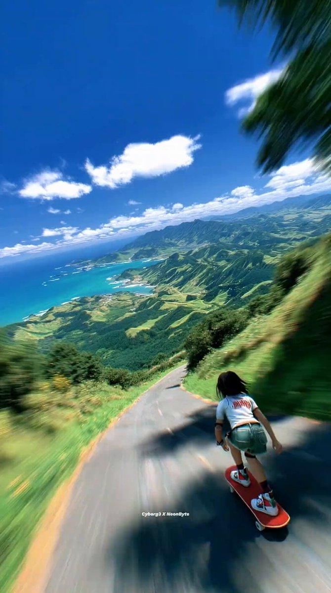 Scenic journey view generated from prompt
