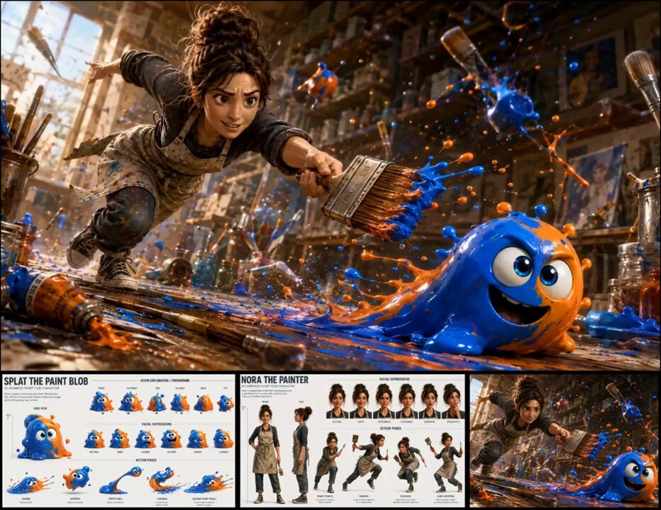 Cinematic animation workflow demonstration