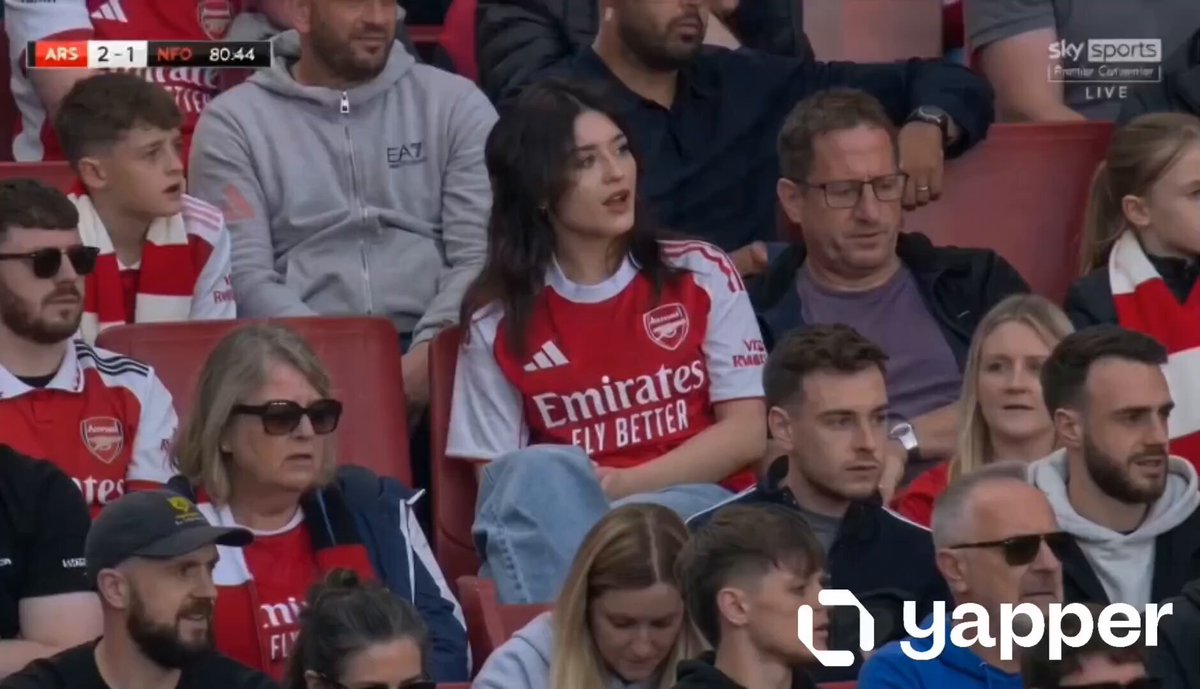Fan caught on camera at Emirates Stadium