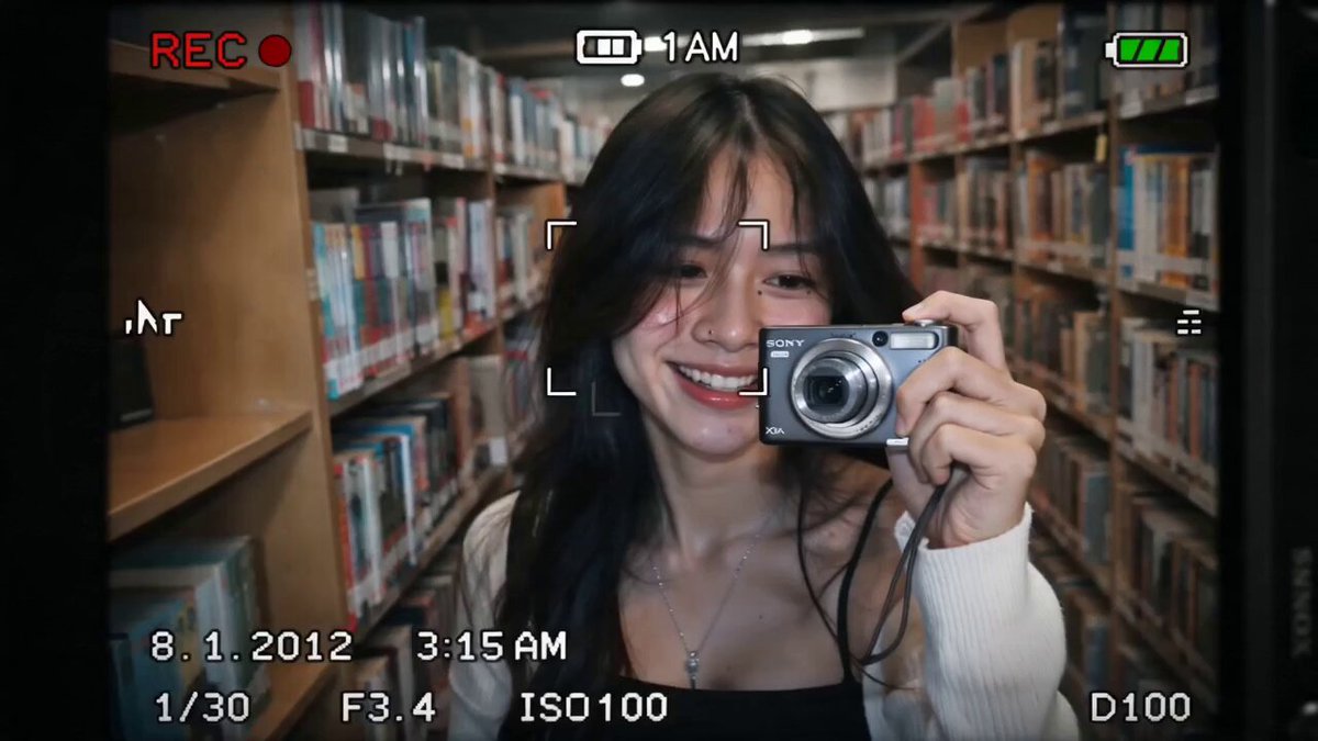 Retro Sony Cyber-Shot style digital camera footage