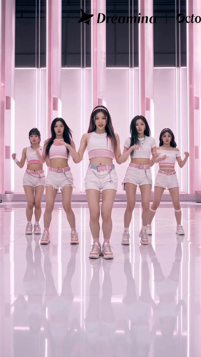 Baby-pink dream world K-pop music video