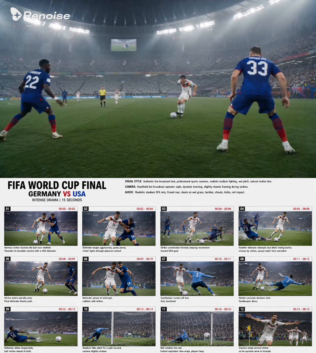 Soccer animation generated with AI workflow