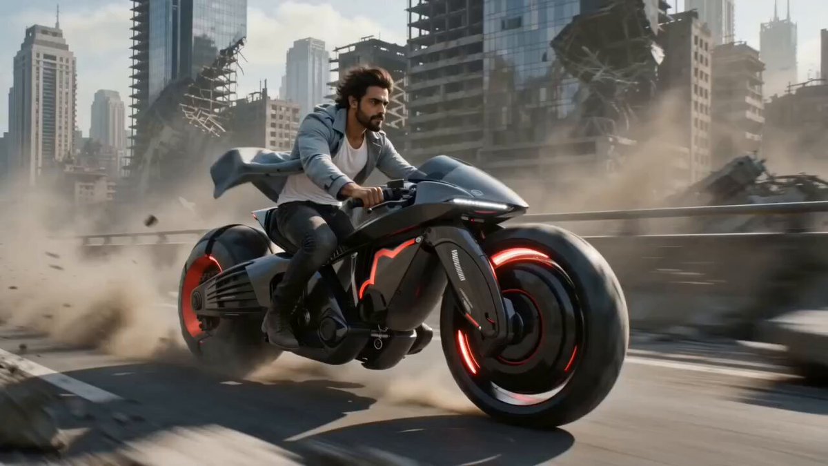 Futuristic high octane cinematic ride