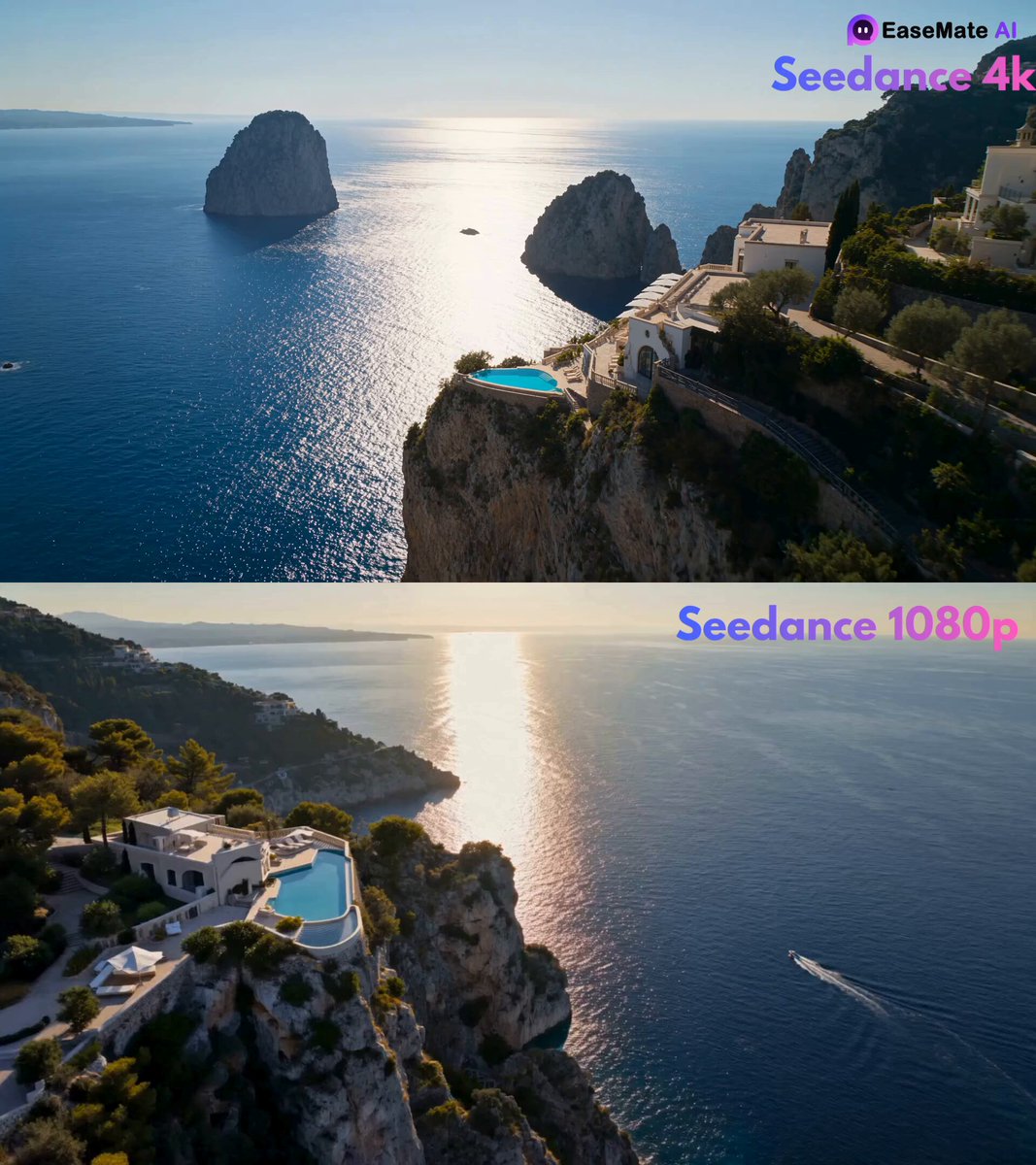 Luxury perfume commercial 4K and 1080p comparison
