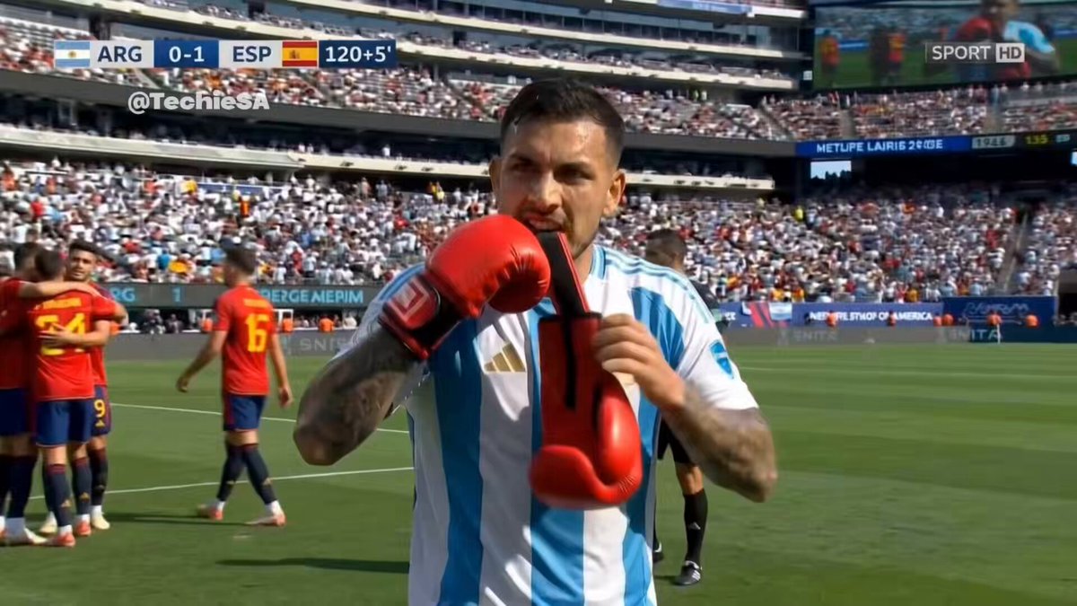 Aftermath of Argentina versus Spain match
