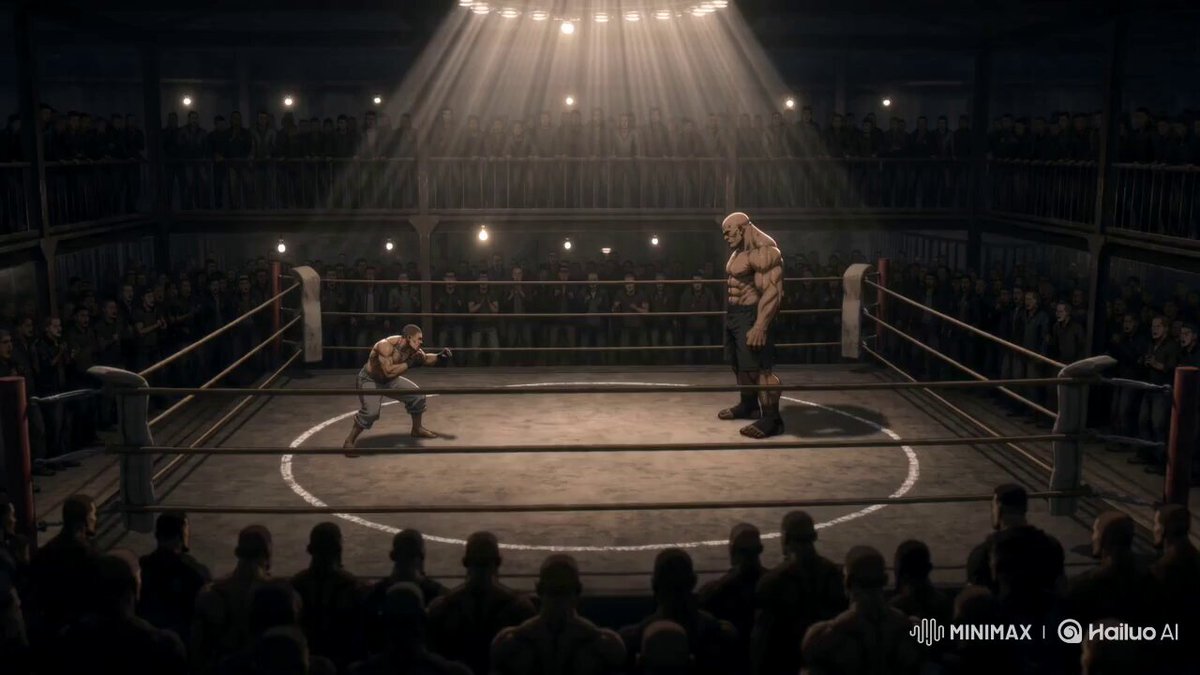 Underground street fighter dueling a champion