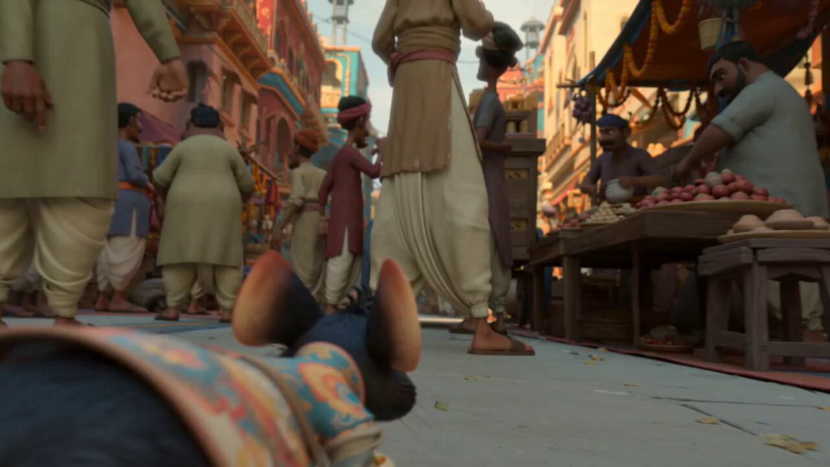 Indian folk fantasy 3D animation with mouse