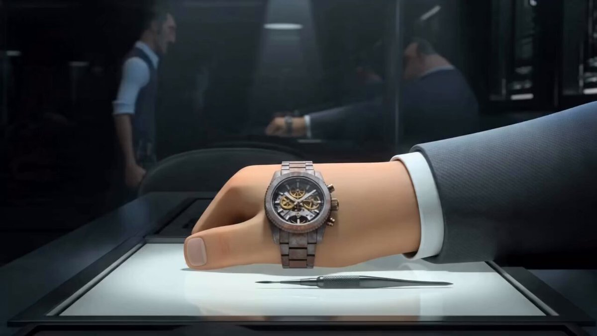 Luxury commercial showing watchmaker assembling mechanical watch