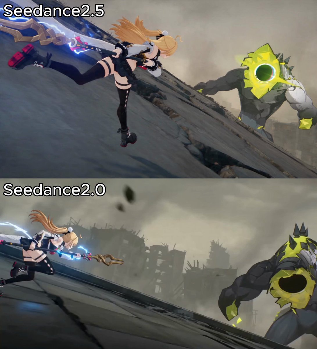 Seedance 2.5 versus Seedance 2.0 prompt comparison