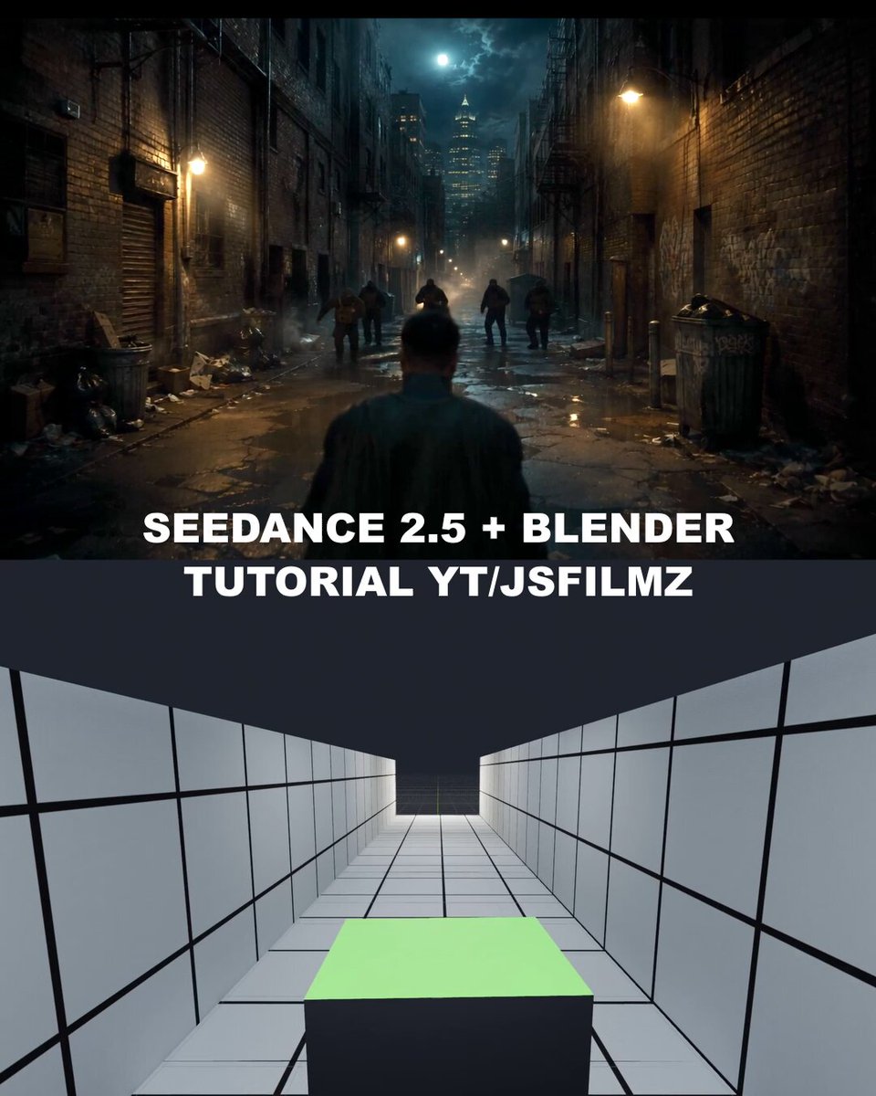 Action scene combined with Blender