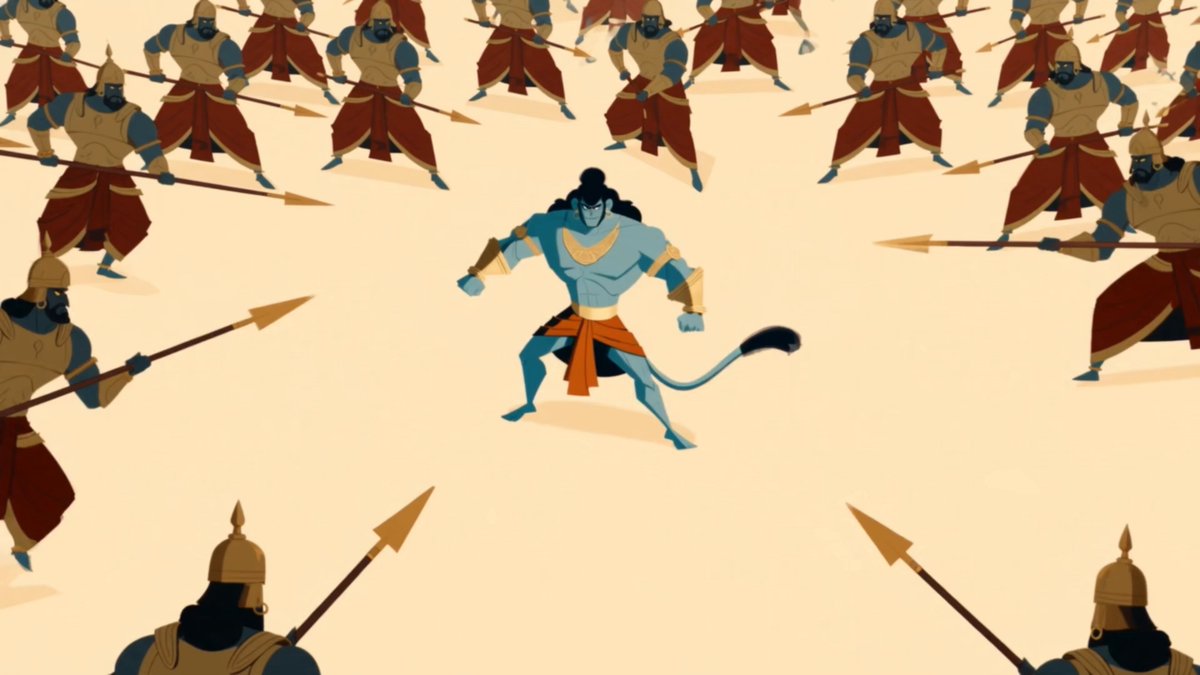 Indian mythic folk art Ramayana story
