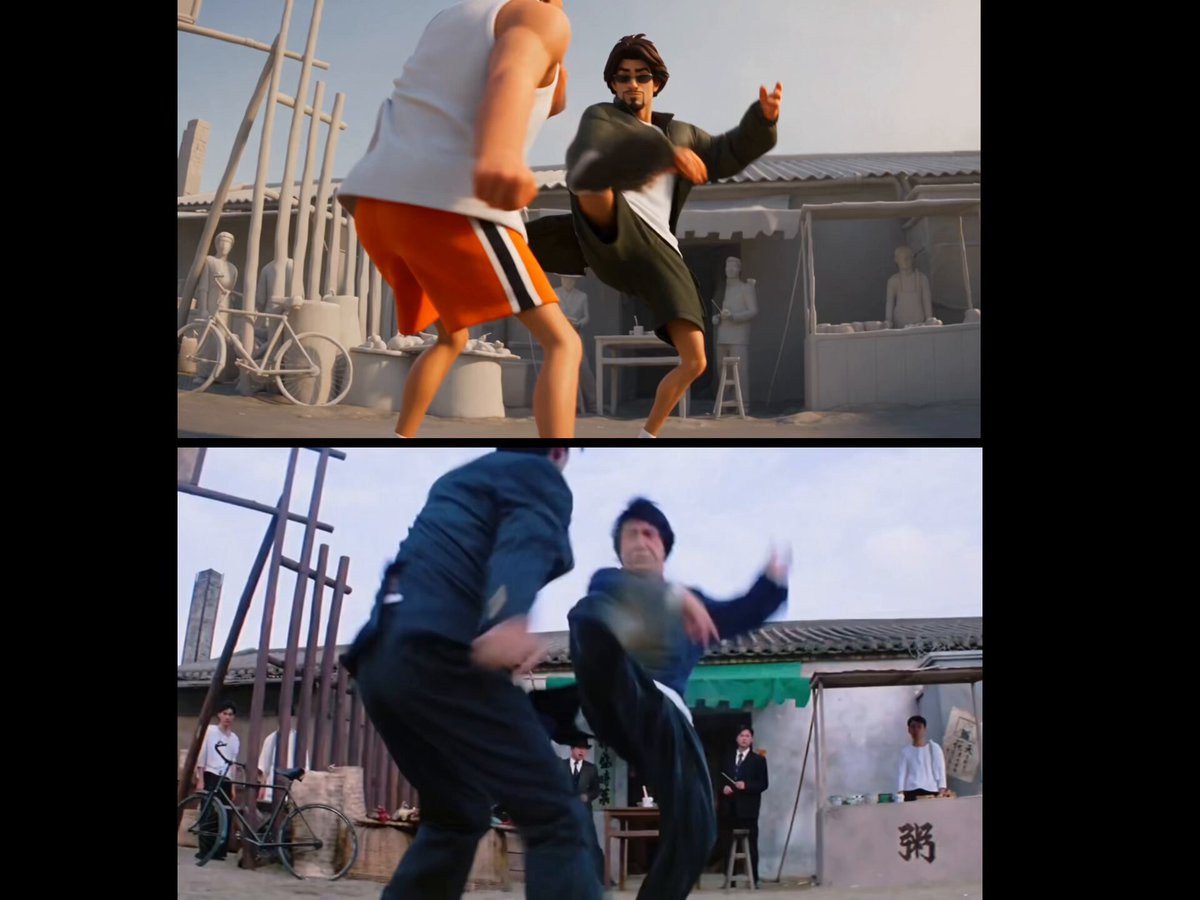 Action movie reenactment using 3D base mesh