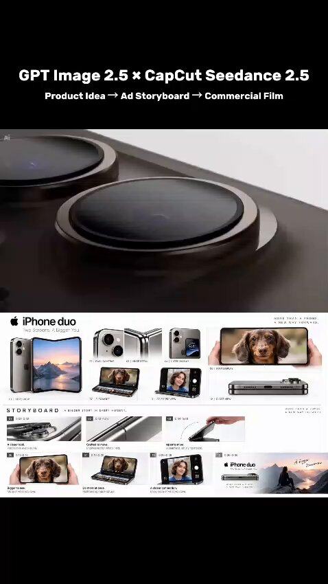Commercial production workflow for iPhone Duo ad