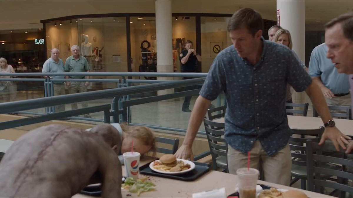 Zombie outbreak in a crowded shopping mall